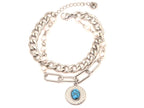 Bracelet | Silver - Layering - Pearls & Charms - L 16+3cm - Ladies