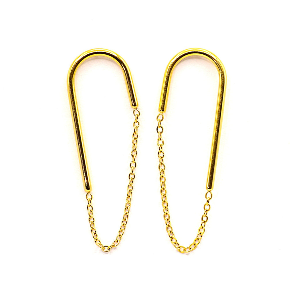 Ohrstecker | 18K Gold - Dangle - 50mm - Damen