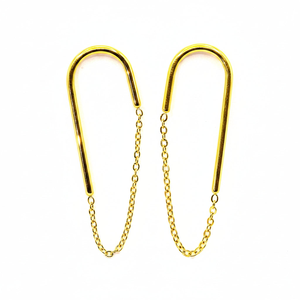 Ohrstecker | 18K Gold - Dangle - 50mm - Damen