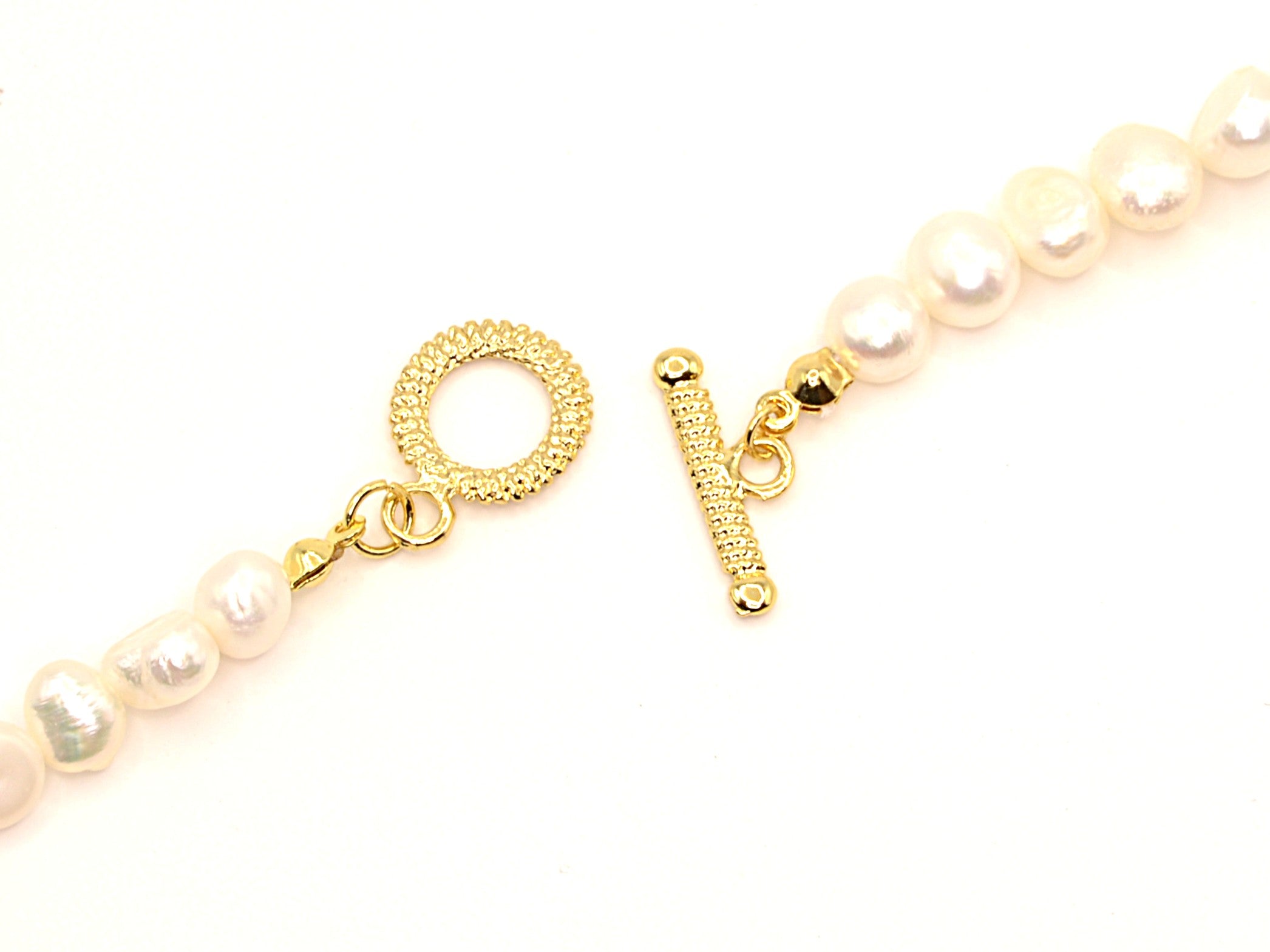 Halskette - Handgefertigte Perlenkette - Süßwasserperlen - Damen