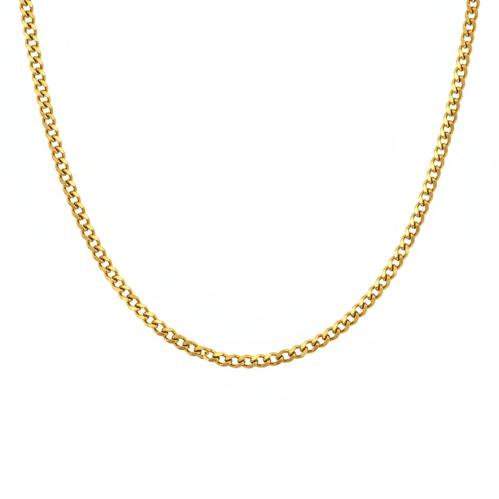 Halskette | 18K Gold - Cuban - B 3mm - L 40cm - Damen