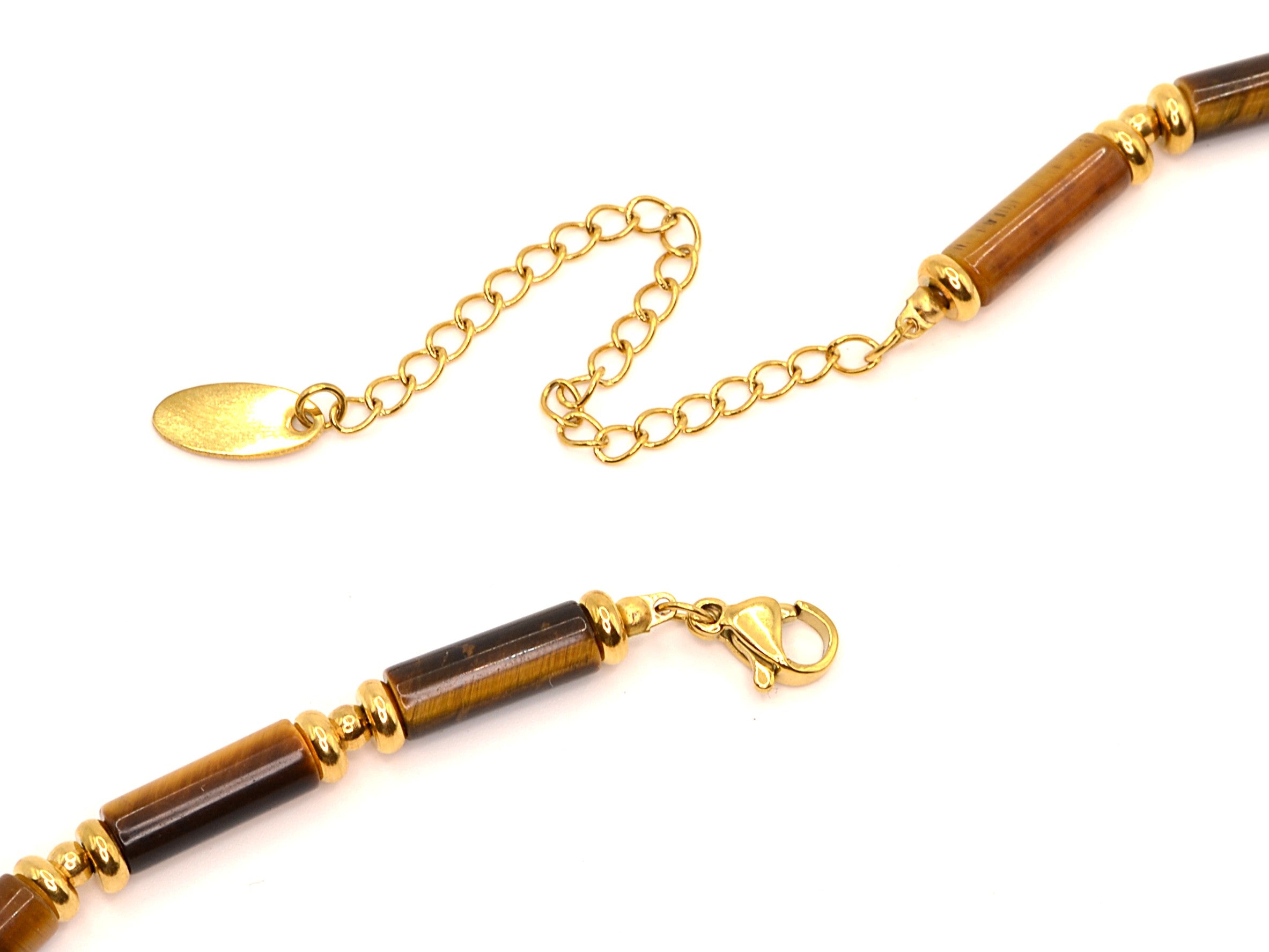 Halskette - Tigerauge - Quarz - B 5mm - Damen