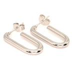 Creolen | Silber - Oval - 25mm - Ohrringe - Damen