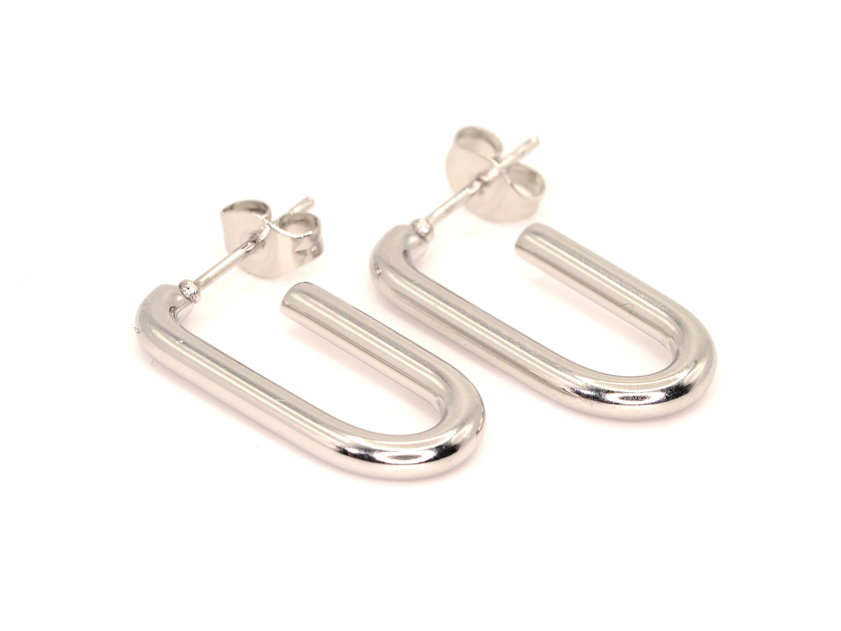 Creolen - Silber - Oval - 25mm - Ohrringe - Damen