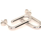Creolen | Silber - Oval - 25mm - Ohrringe - Damen