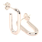 Creolen | Silber - Oval - 25mm - Ohrringe - Damen