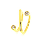 Ring | 18K Gold - Twist Ring - Zircon - Women