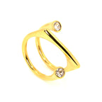 Ring | 18K Gold - Twist Ring - Zircon - Women