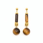 Stud Earrings | Tiger Eye - Quartz Studs - 40mm - Women