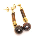 Stud Earrings | Tiger Eye - Quartz Studs - 40mm - Women
