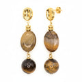 Ohrstecker | Tigerauge - Quarz-Studs - 50mm - Damen