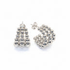 Ohrstecker | Silber - Curved Pearl-Studs - 20mm - Damen