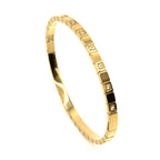Bangle | 18K Gold - Zircon - Oval - W 4mm - Women's