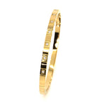 Bangle | 18K Gold - Zircon - Oval - W 4mm - Women's