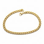 Bracelet | 18K Gold - Cuban - W 5mm - L 22cm - Men's