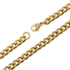 Bracelet | 18K Gold - Cuban - W 5mm - L 22cm - Men's