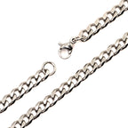 Bracelet | Silver - Cuban - W 5mm - L 22cm - Men's