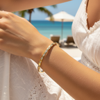 Bangle | 18K Gold - Zircon - Oval - W 4mm - Women's