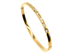 Bangle | 18K Gold - Zircon - Oval - W 4mm - Women's