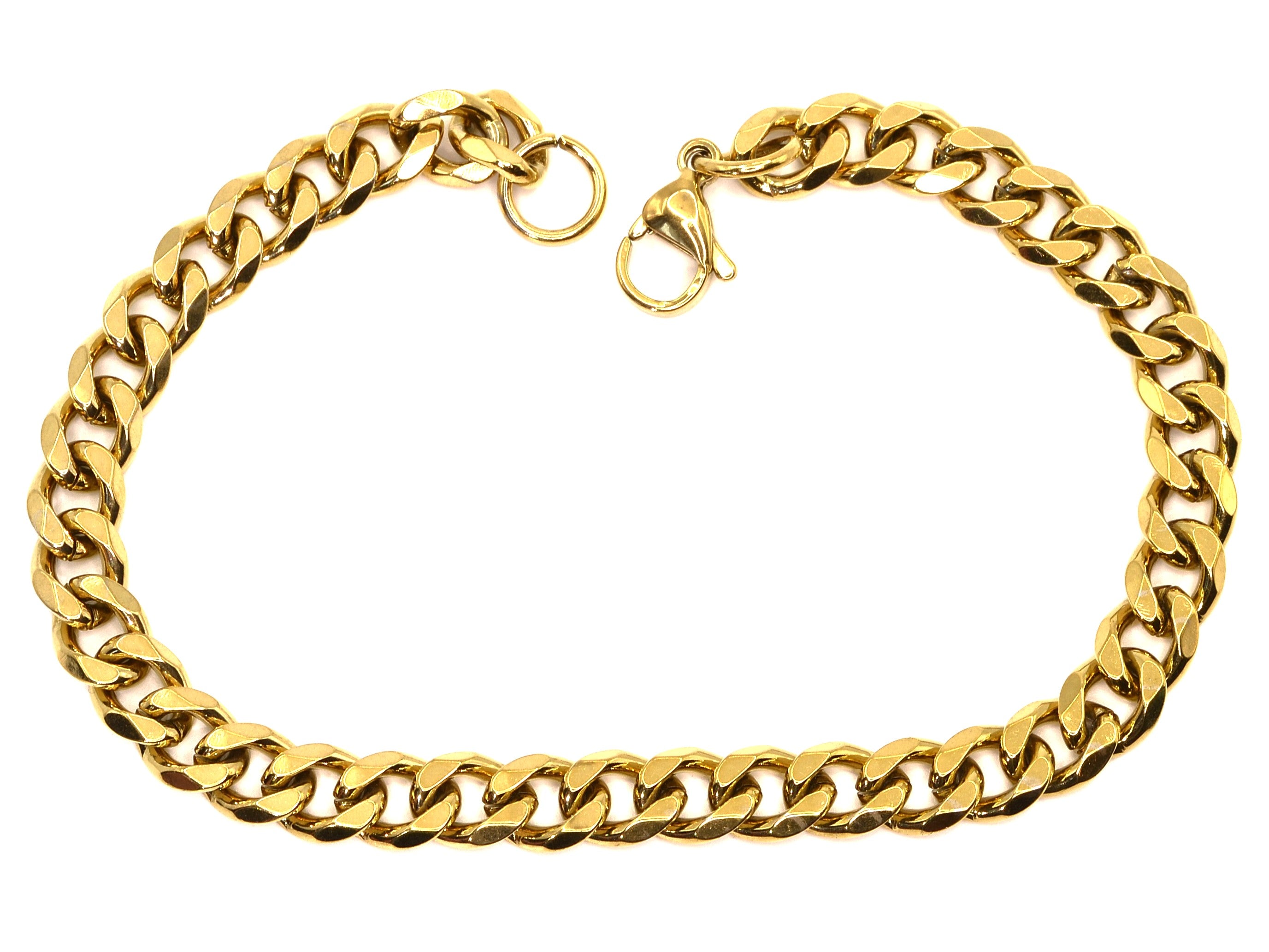 Armband - 18K Gold - Panzerkette - B 7mm - L 22cm - Herren