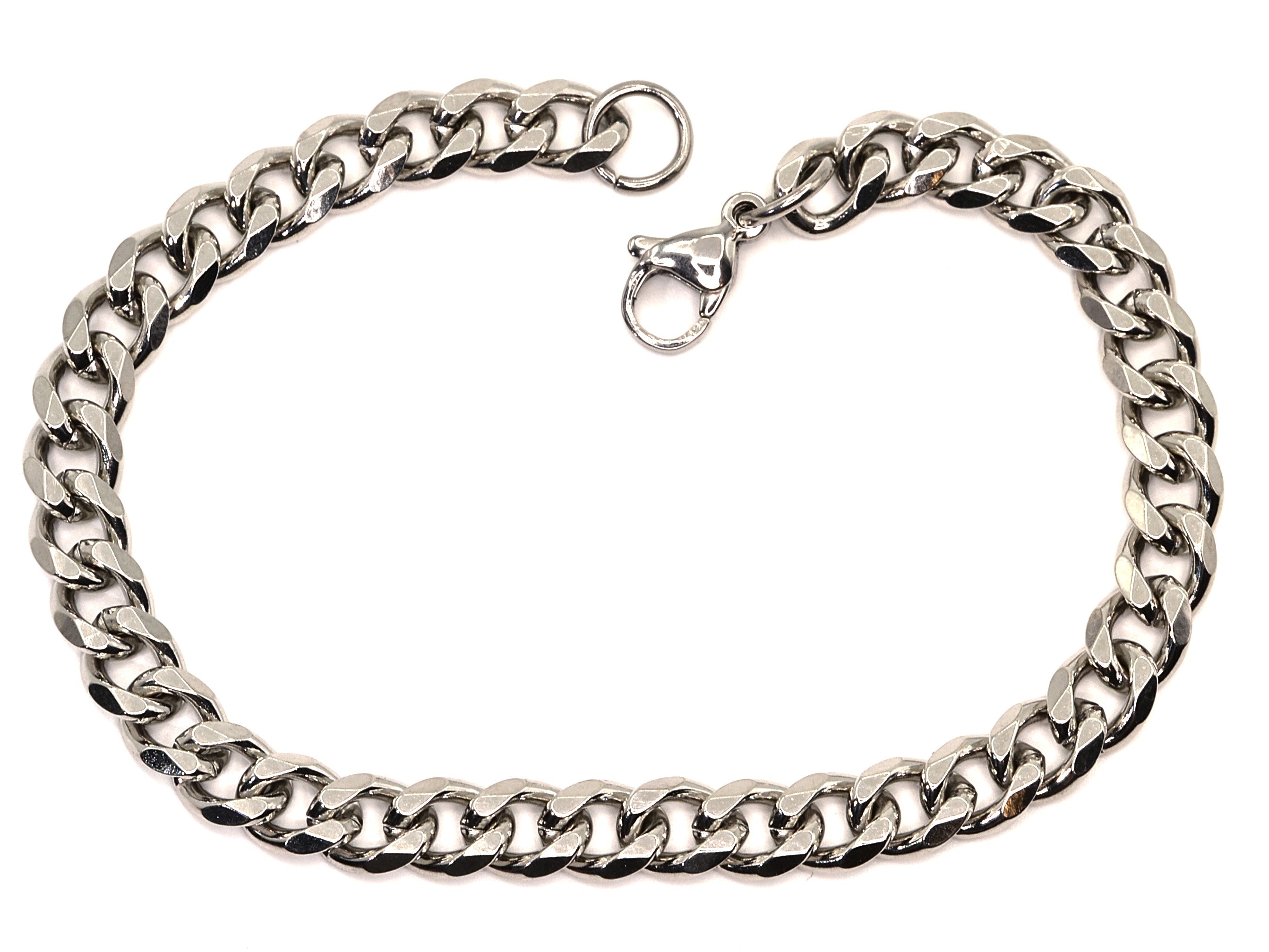 Armband - Silber - Panzerkette - B 7mm - L 22cm - Herren