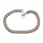 Bracelet | Silver - Cuban - W 7mm - L 22cm - Men's
