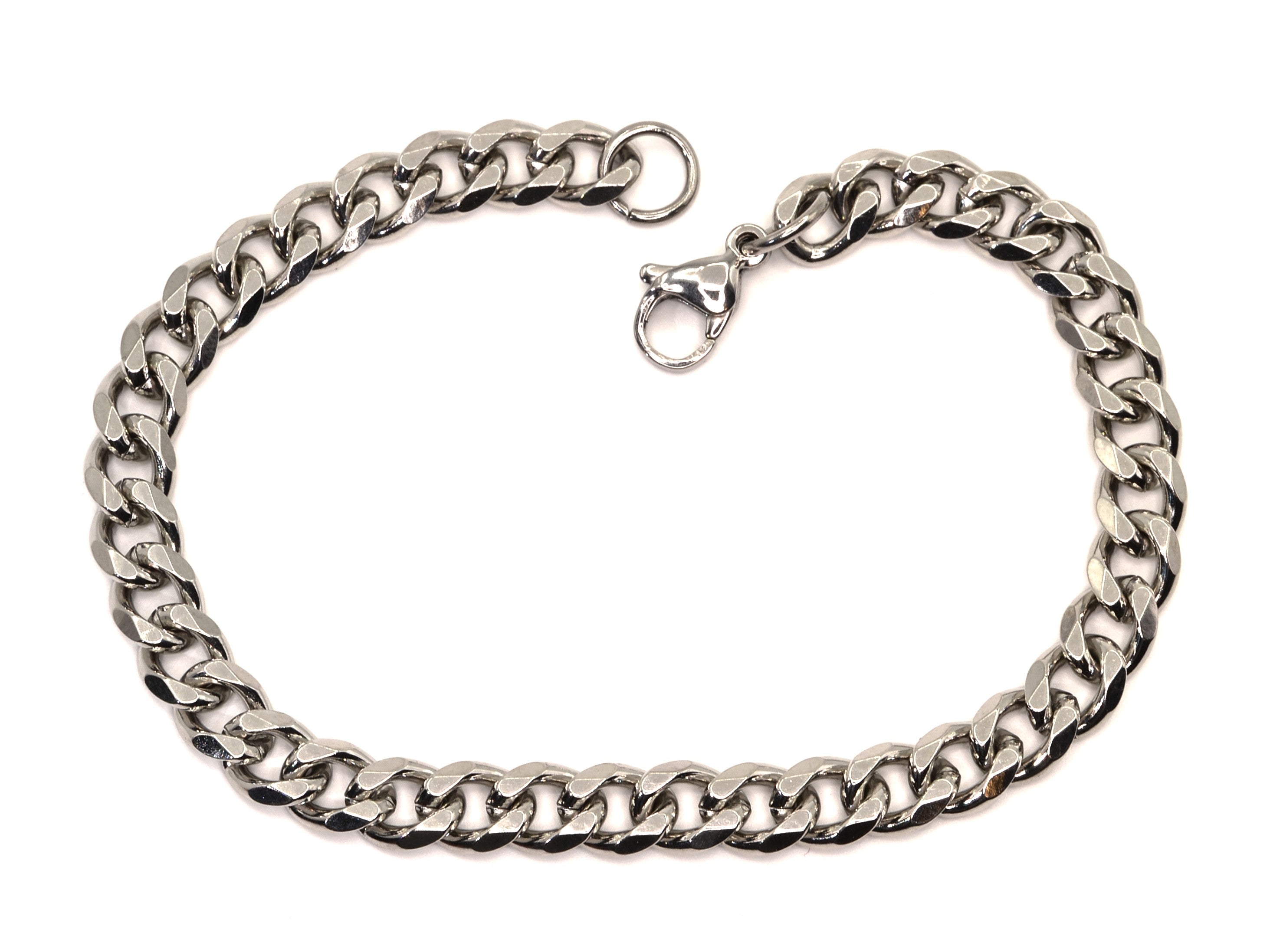 Armband - Silber - Panzerkette - B 7mm - L 22cm - Herren