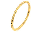 Bangle | 18K Gold - Curved-Line - Oval - W 4mm - Women's
