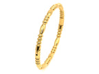 Bangle | 18K Gold - Curved-Line - Oval - W 4mm - Women's