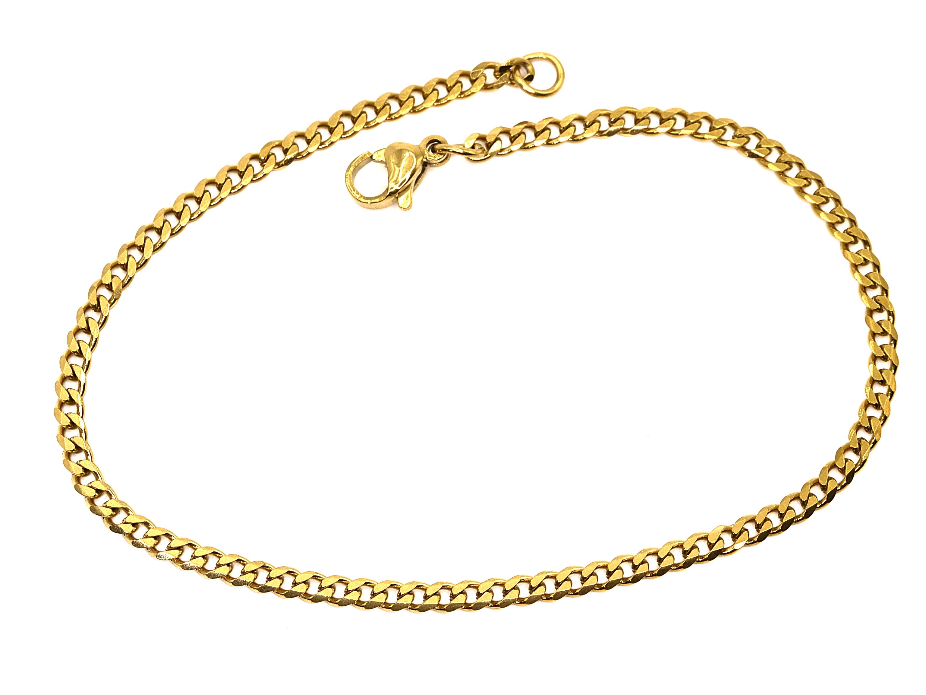 Armband - 18K Gold - Panzerkette - B 3mm - L 22cm - Herren