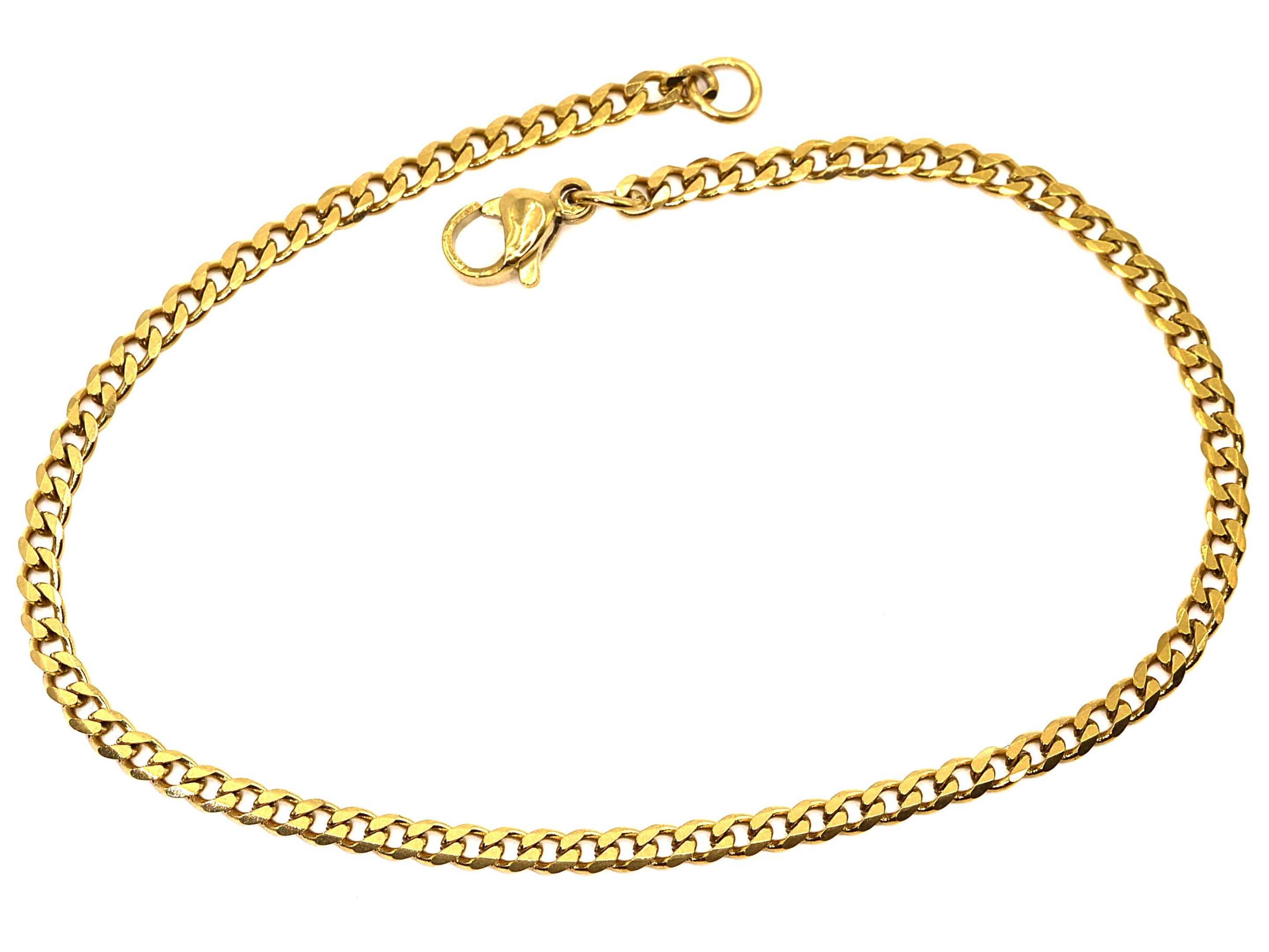 Armband - 18K Gold - Panzerkette - B 3mm - L 22cm - Herren