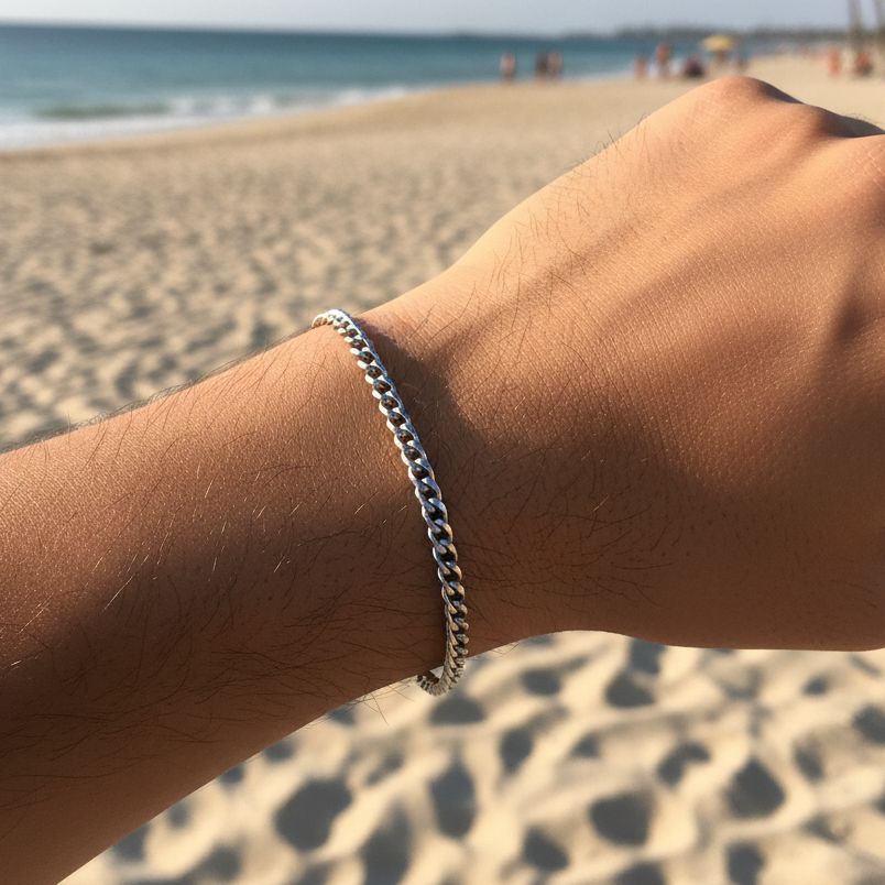Armband | Silber - Cuban - B 3mm - L 22cm - Herren