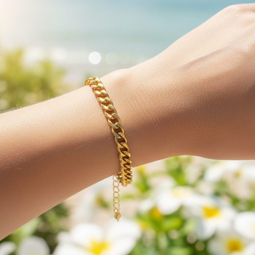 Armband | 18K Gold - Cuban - B 5mm - L 18+5cm - Damen