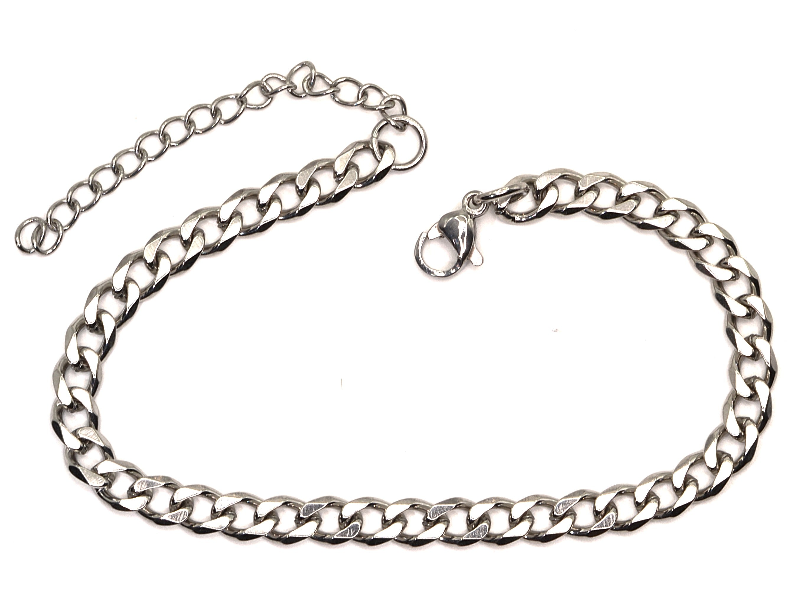 Armband - Silber - Panzerkette - B 5mm - L 18+5cm - Dame