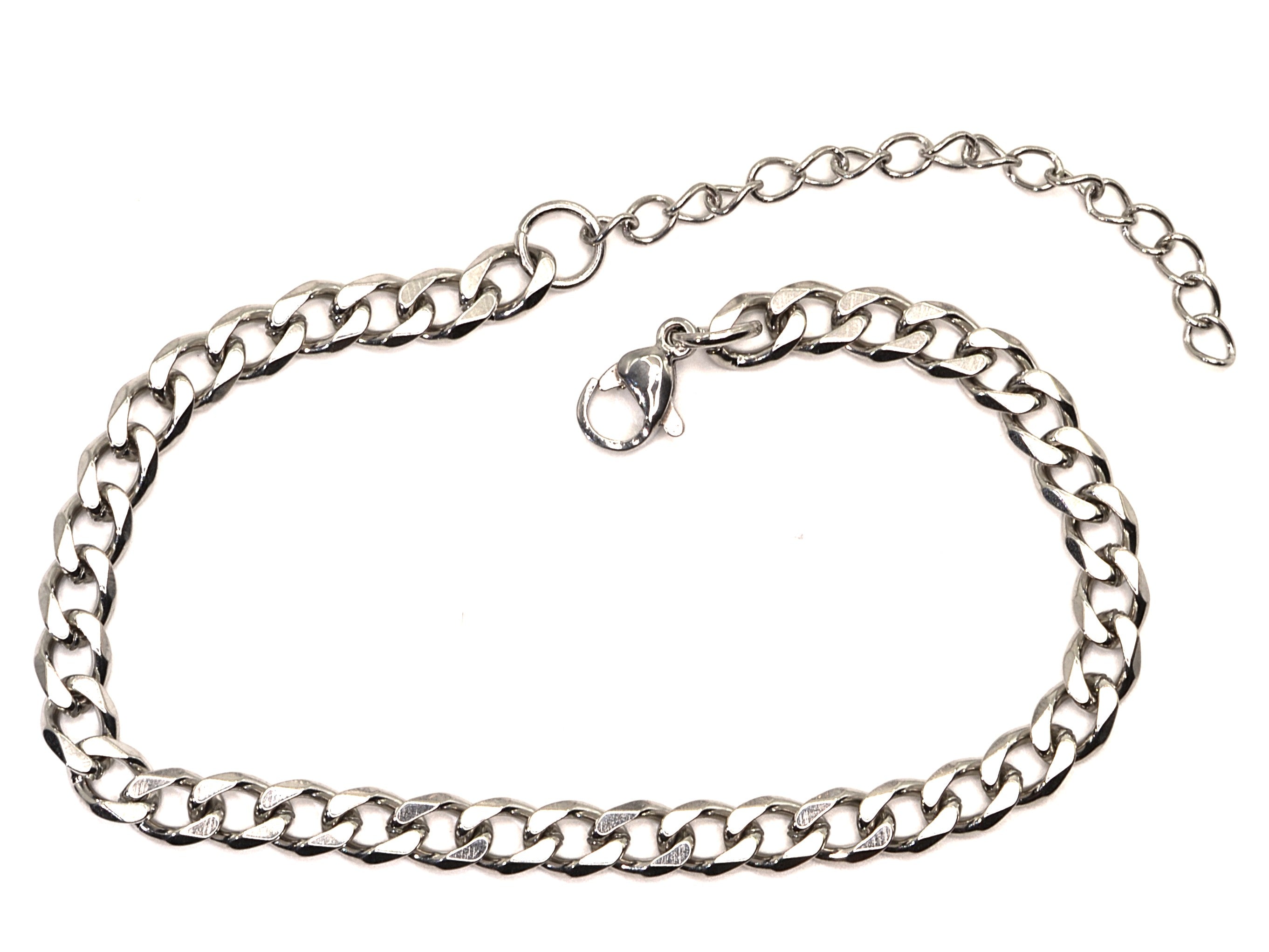 Armband - Silber - Panzerkette - B 5mm - L 18+5cm - Dame