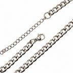 Bracelet | Silver - Cuban - W 5mm - L 18+5cm - Ladies