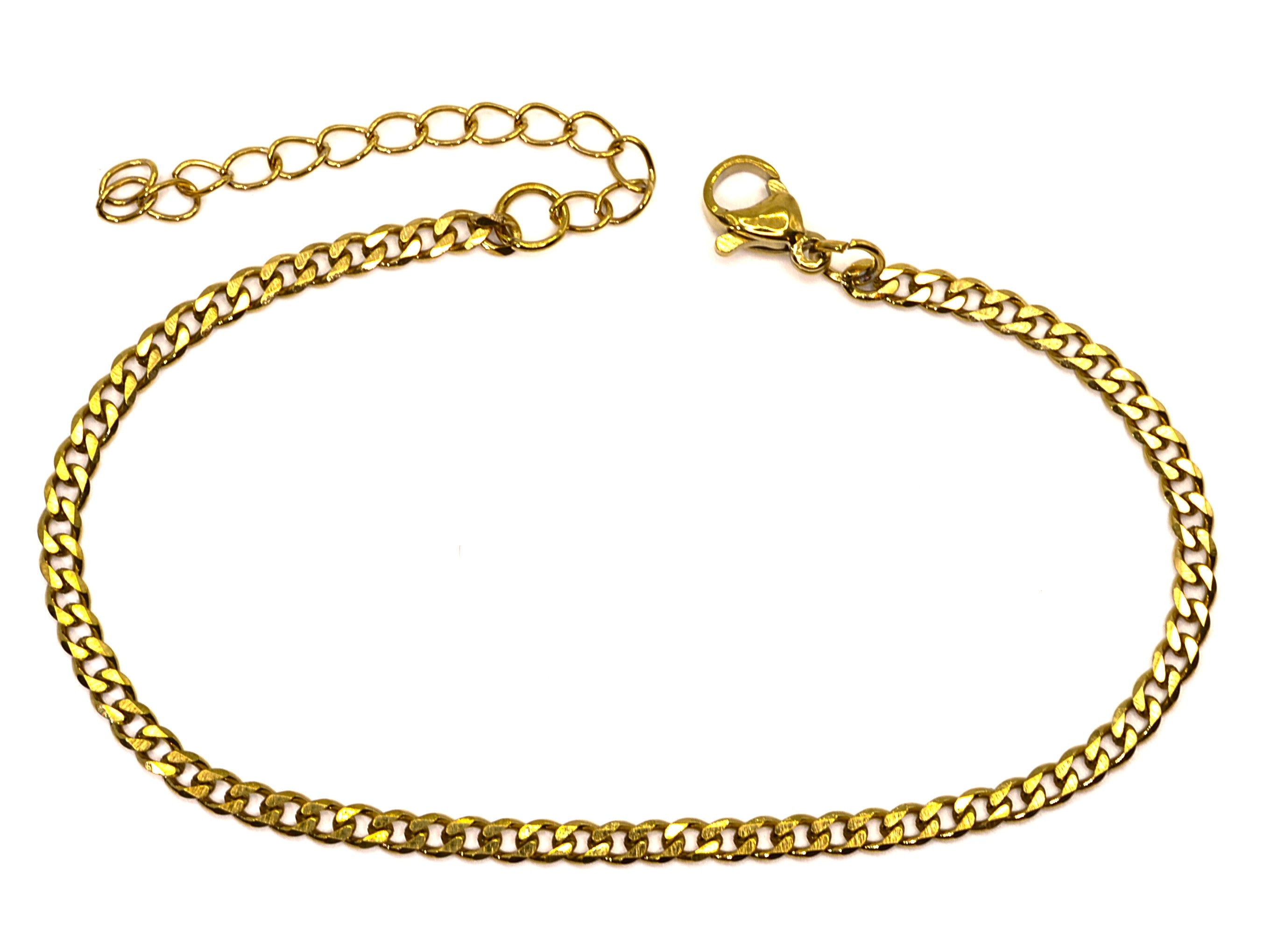 Armband - 18K Gold - Panzerkette - B 3mm - L 18+5cm - Damen