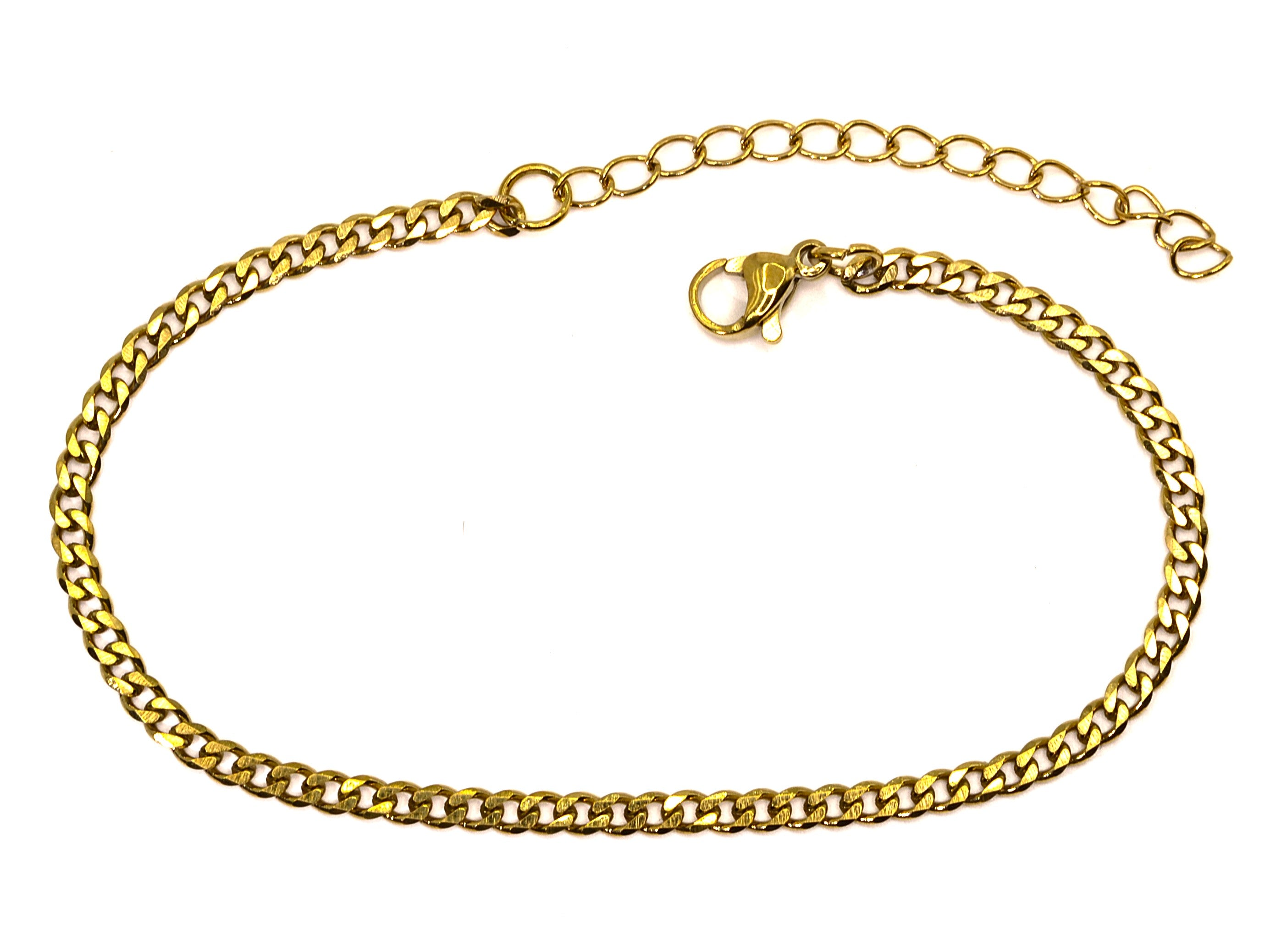 Armband - 18K Gold - Panzerkette - B 3mm - L 18+5cm - Damen