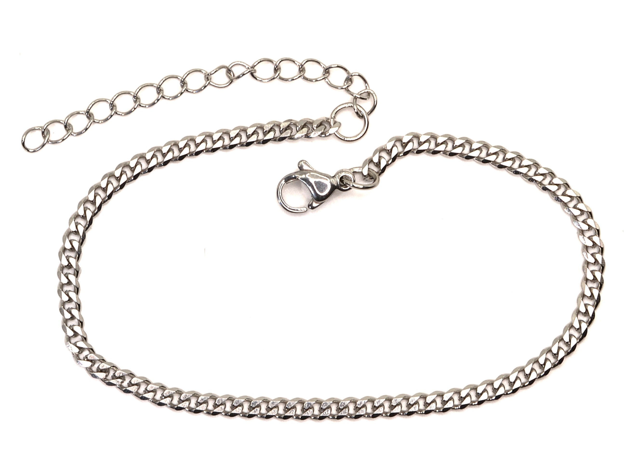 Armband - Silber - Panzerkette - B 3mm - L 18+5cm - Dame