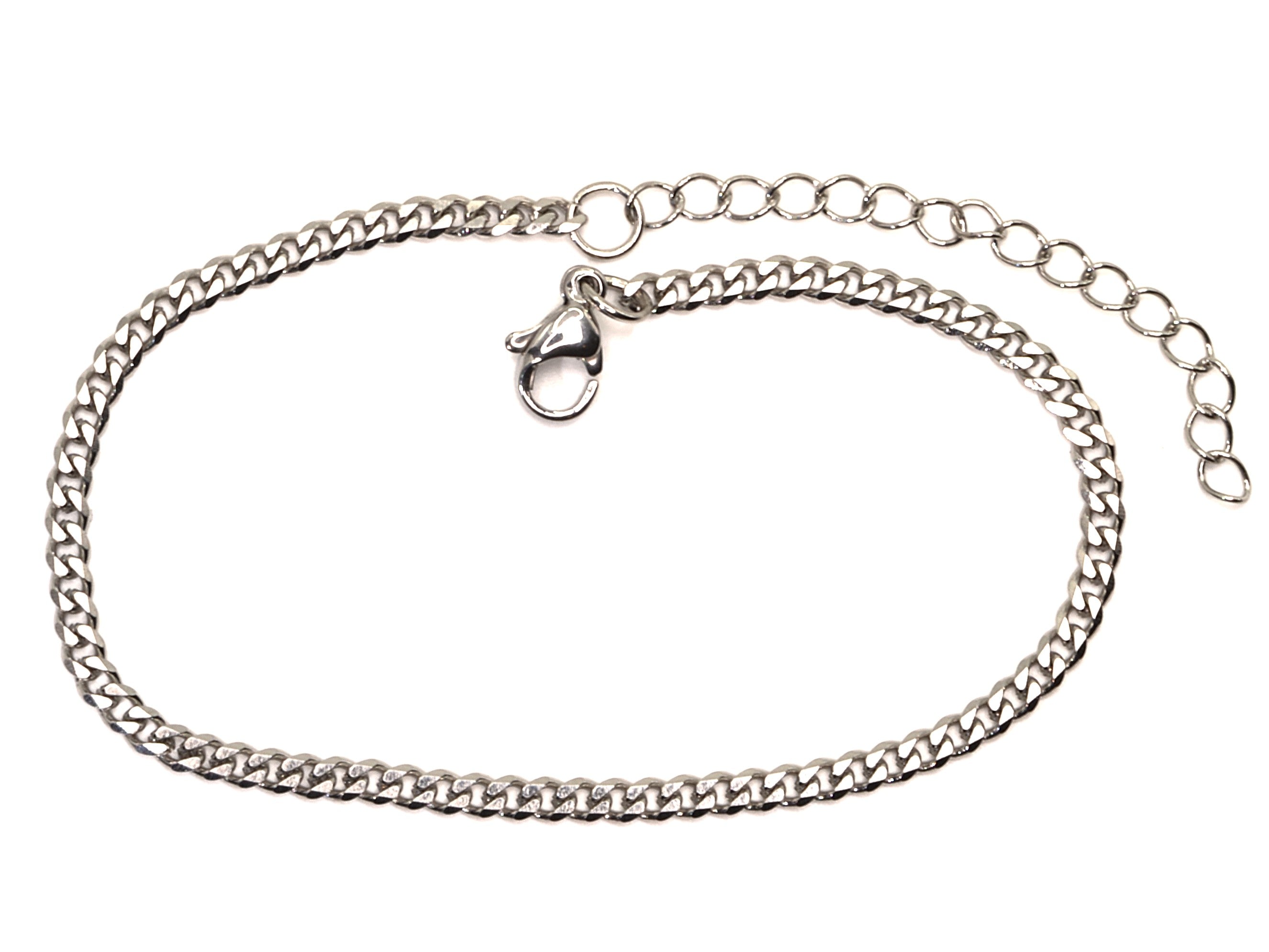 Armband - Silber - Panzerkette - B 3mm - L 18+5cm - Dame