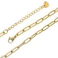 Necklace | 18K Gold - Paperclip - W 4mm - L 40+5cm - Women