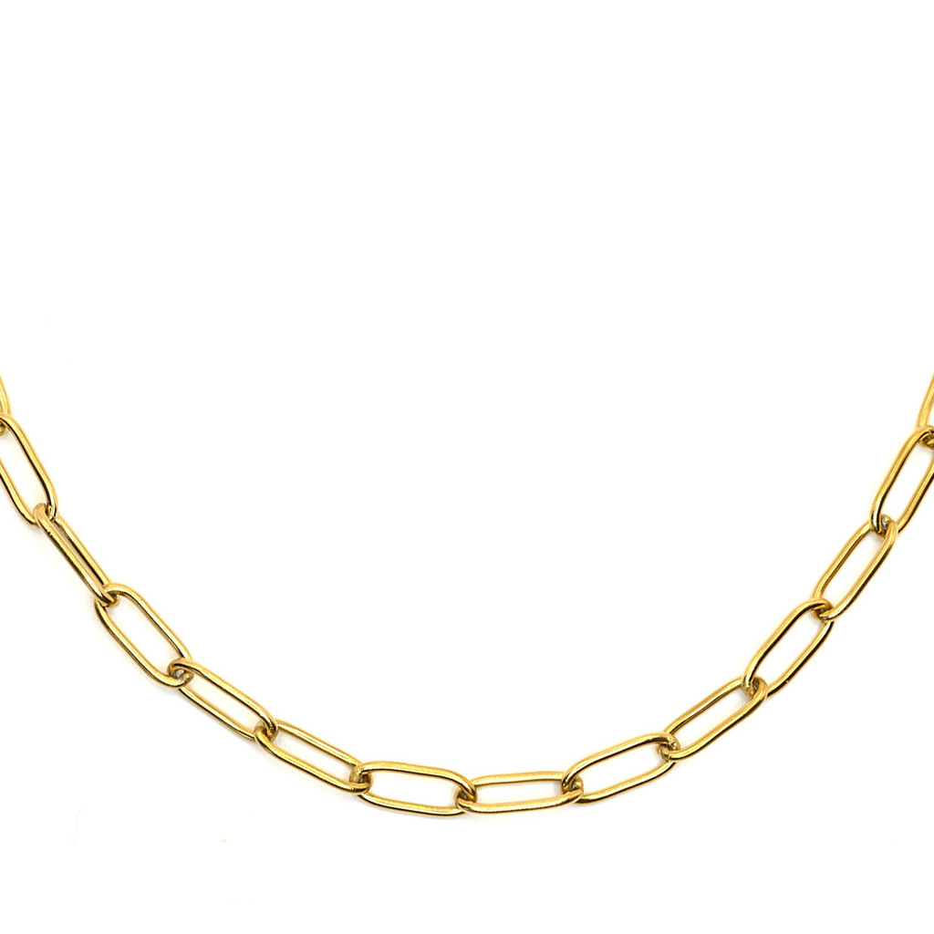 Necklace | 18K Gold - Paperclip - W 4mm - L 40+5cm - Women