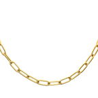 Necklace | 18K Gold - Paperclip - W 4mm - L 40+5cm - Women