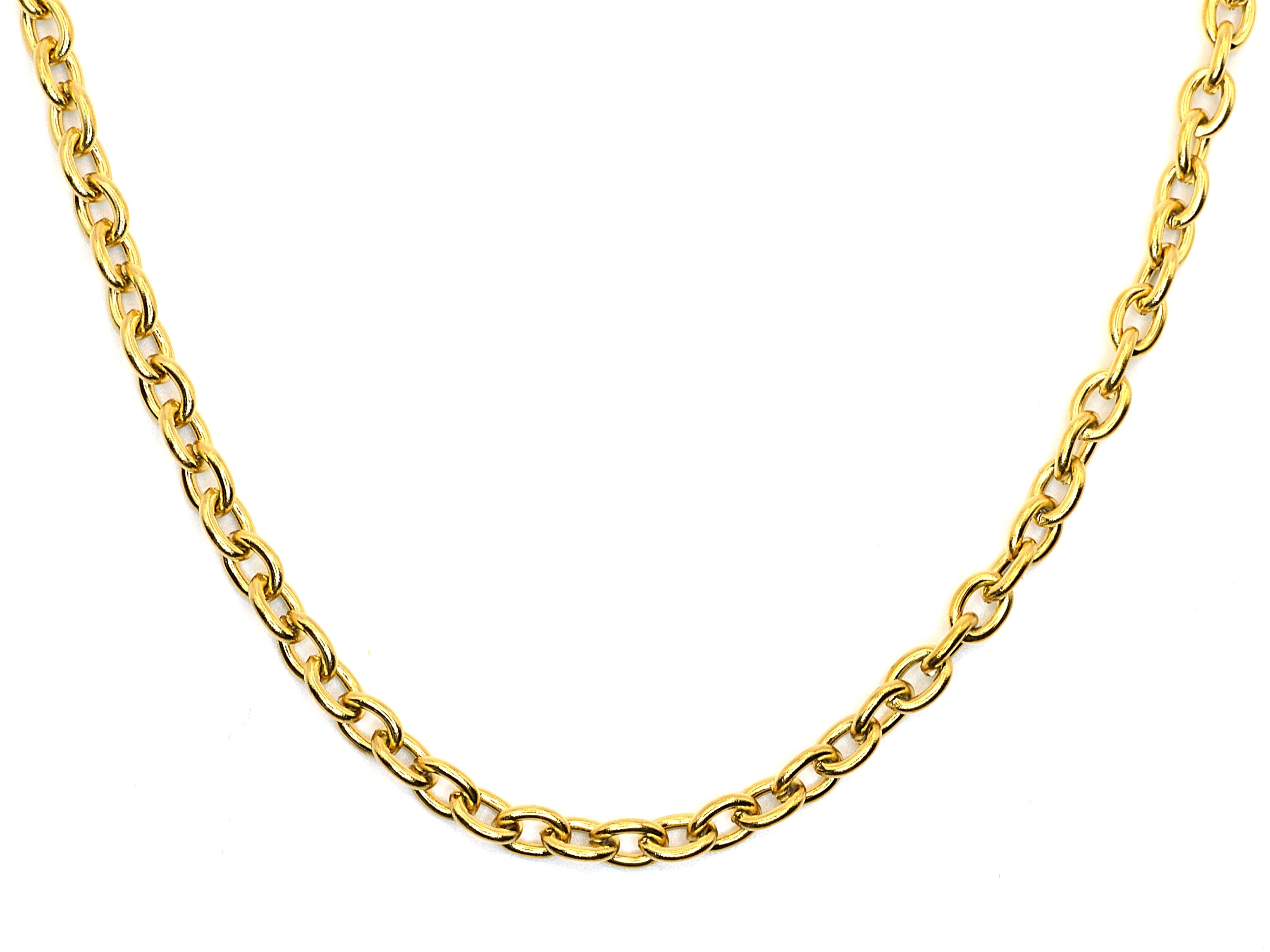 Halskette | 18K Gold - Ankerkette - B 5mm - L 40+5cm - Damen