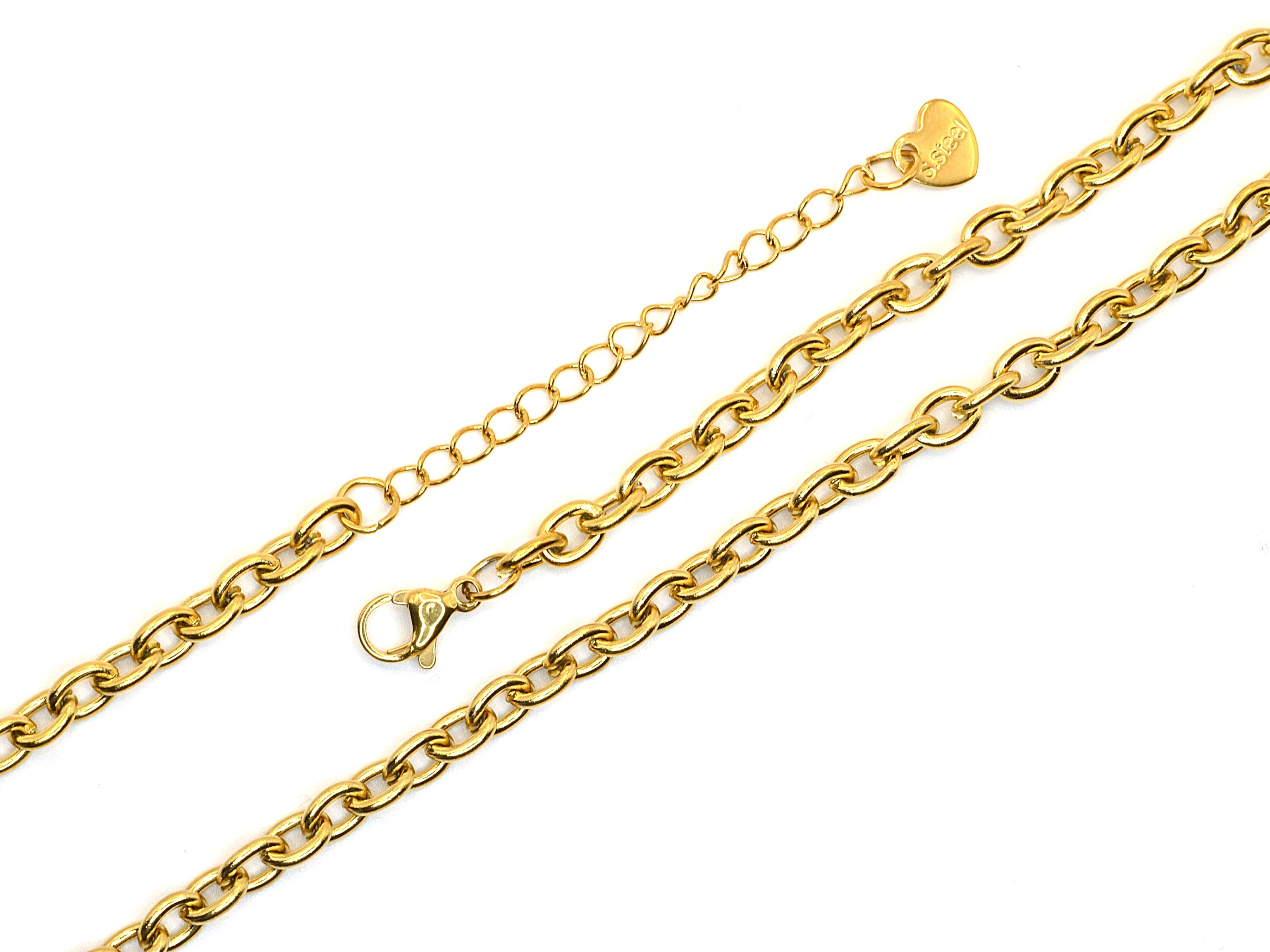 Halskette | 18K Gold - Ankerkette - B 5mm - L 40+5cm - Damen