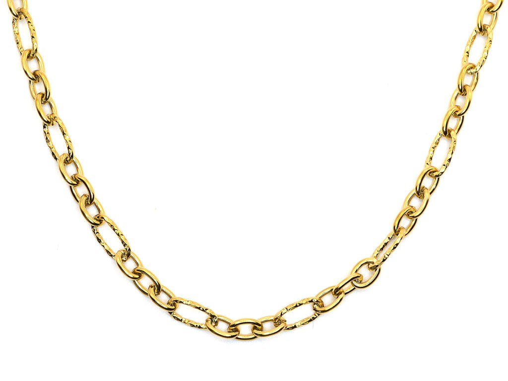 Halskette | 18K Gold - Anker‑Paperclip - B 5mm - L 40+5cm - Damen