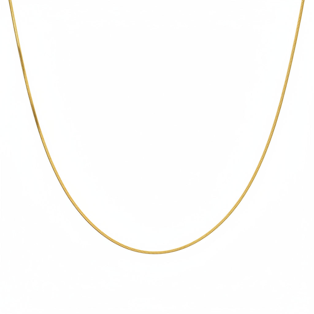 Necklace | 18K Gold - Snake Chain - W 1mm - L 40+5cm - Women