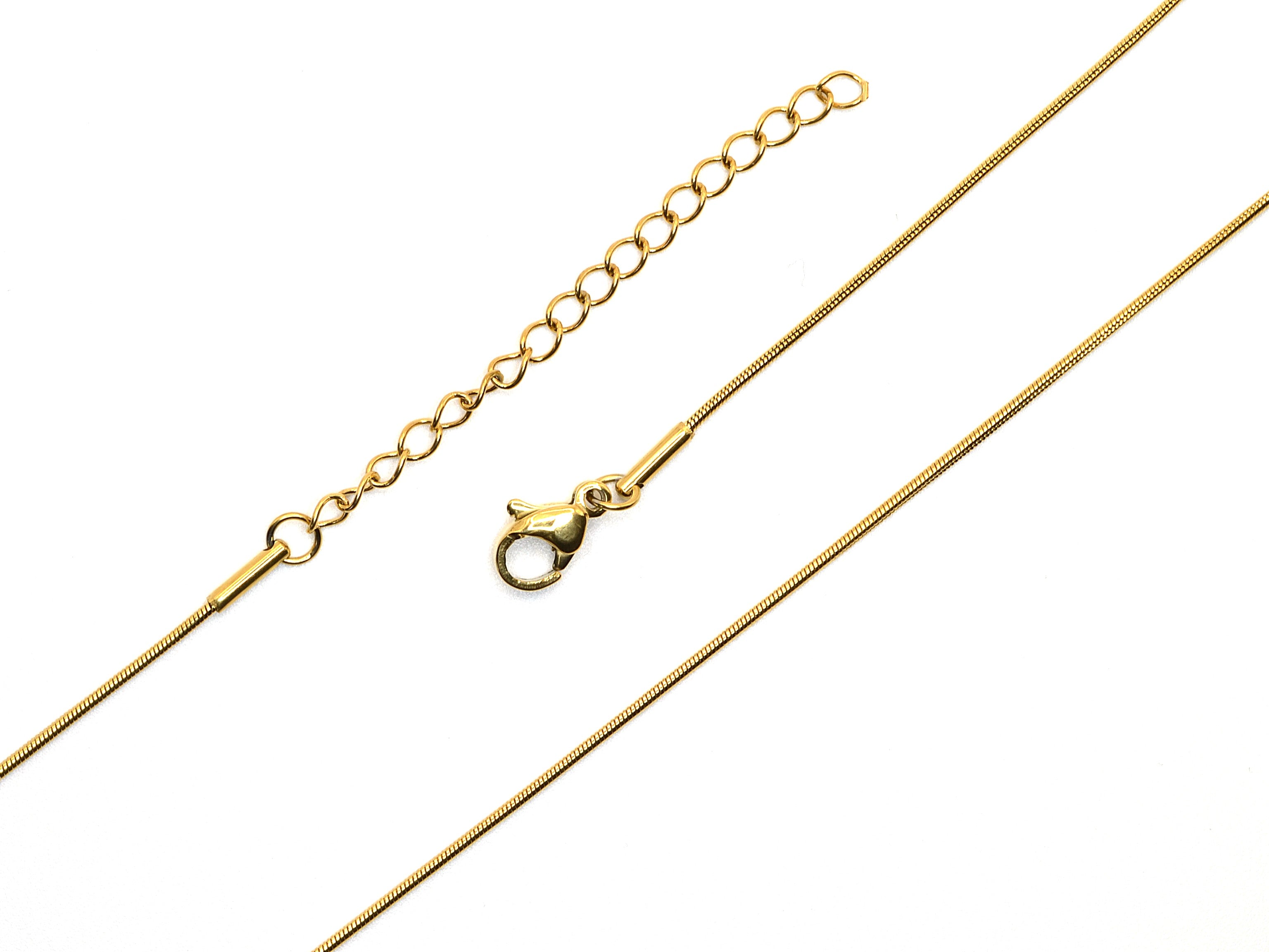 Halskette | 18K Gold - Schlangenkette - B 1mm - L 40+5cm - Damen