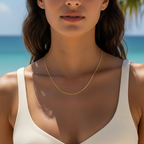 Necklace | 18K Gold - Anchor chain - W 2mm - L 40+5cm - Women