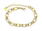 Bracelet | 18K Gold - Twisted Oval - W 7mm - L 17+5cm - Women's